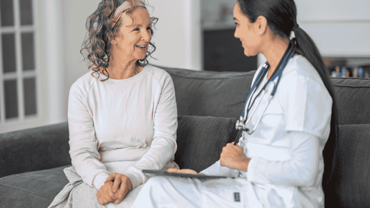 discussing and assessing a solution with a nurse